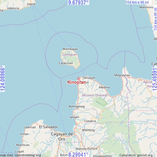 Kinogitan on map