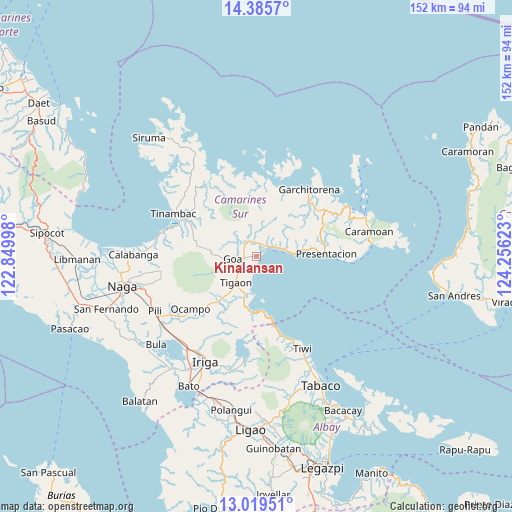Kinalansan on map