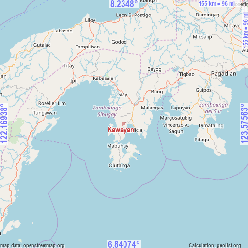 Kawayan on map