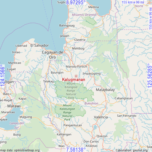 Kalugmanan on map