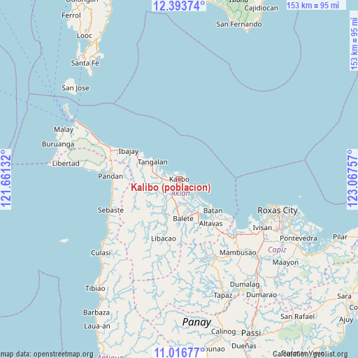 Kalibo (poblacion) on map