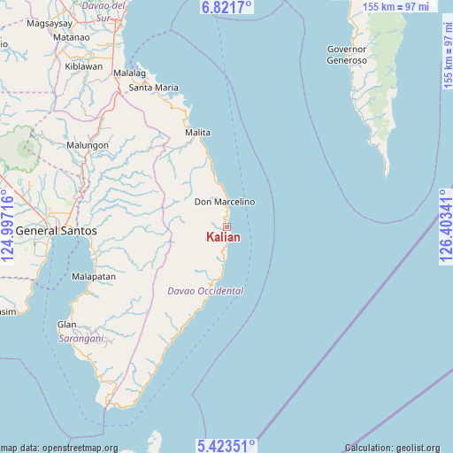 Kalian on map