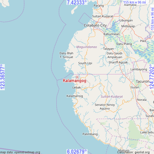 Kalamangog on map