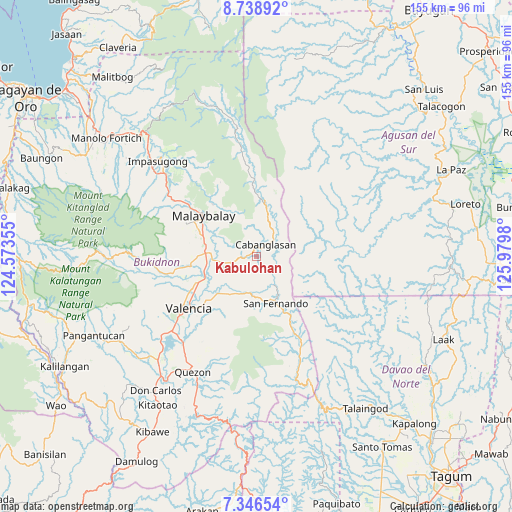 Kabulohan on map