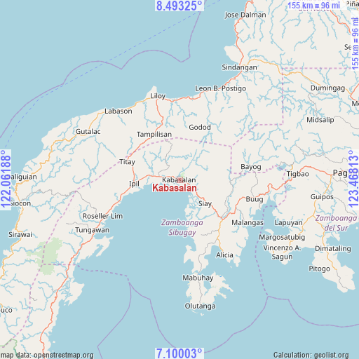 Kabasalan on map