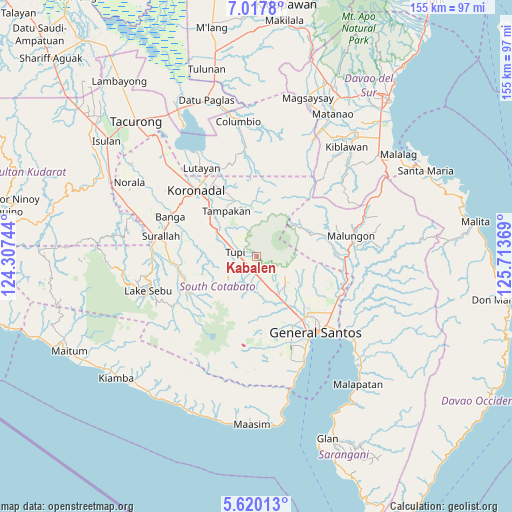 Kabalen on map