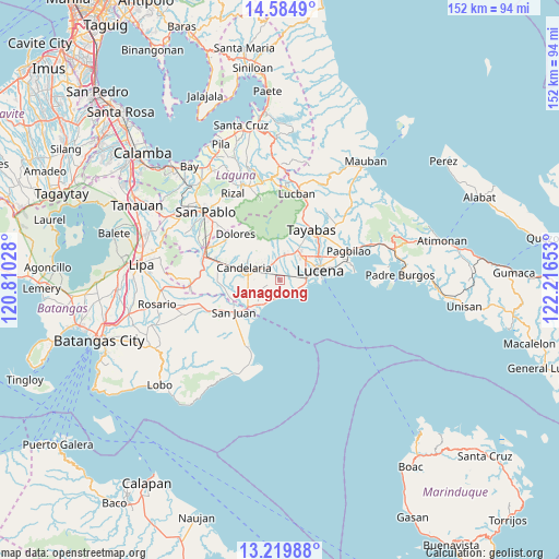 Janagdong on map