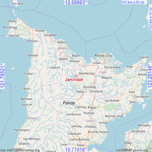 Jamindan on map
