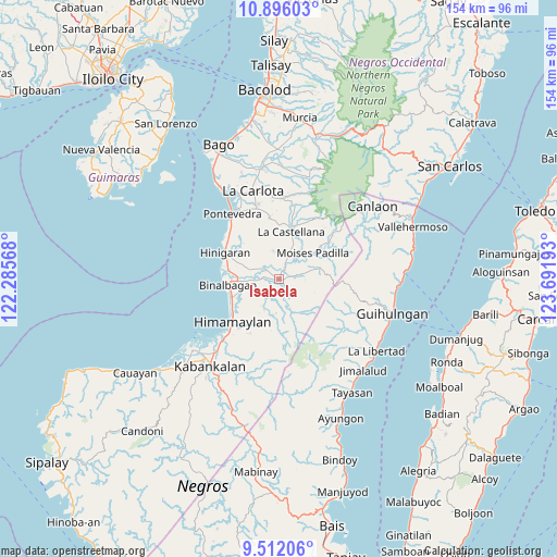 Isabela on map