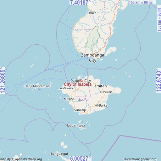 City of Isabela on map