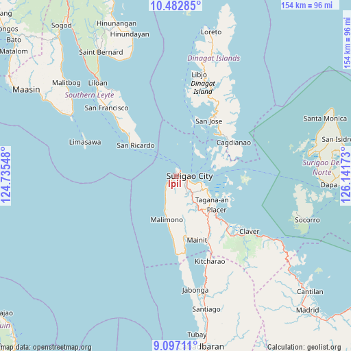 Ipil on map