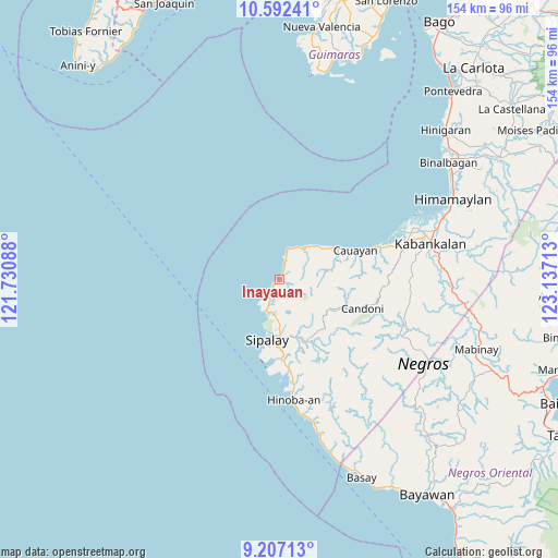 Inayauan on map