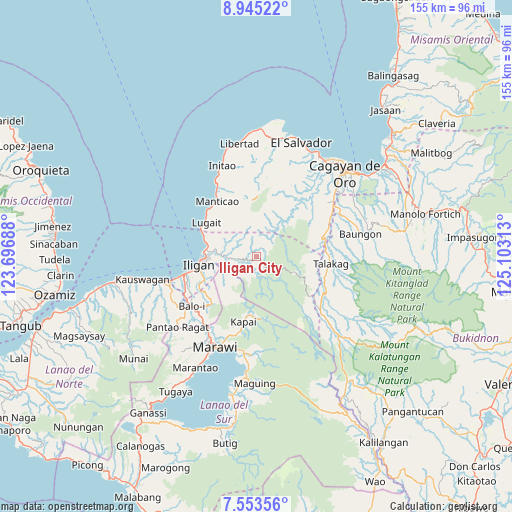 Iligan City on map