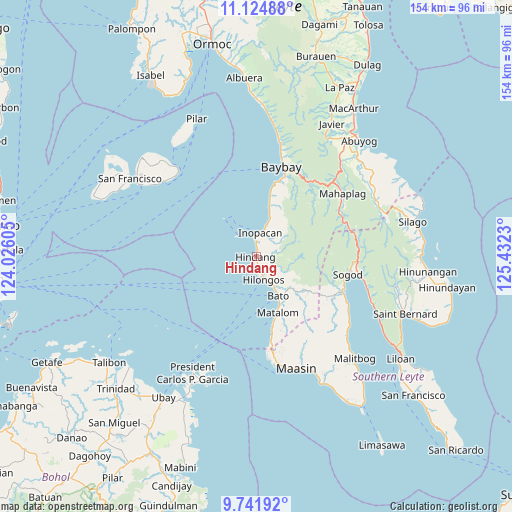 Hindang on map