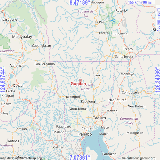 Gupitan on map