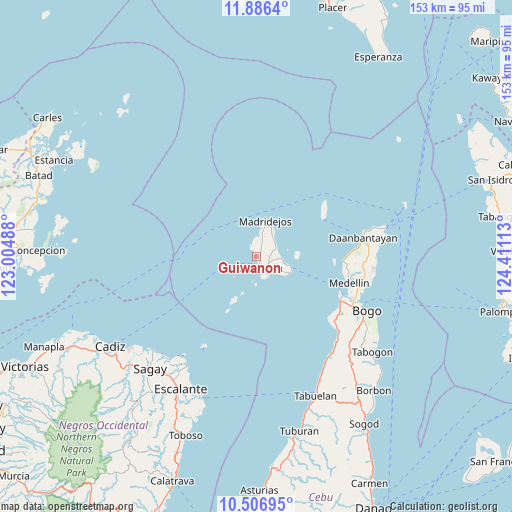 Guiwanon on map