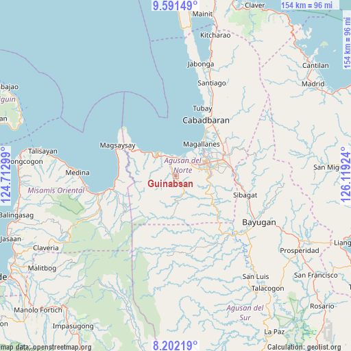 Guinabsan on map