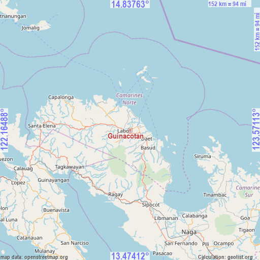 Guinacotan on map