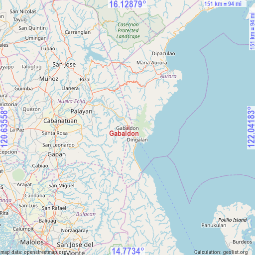Gabaldon on map
