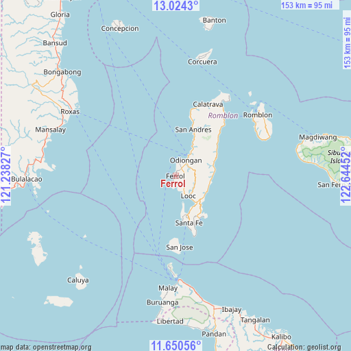 Ferrol on map