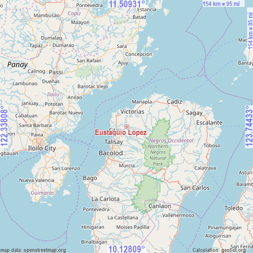 Eustaquio Lopez on map