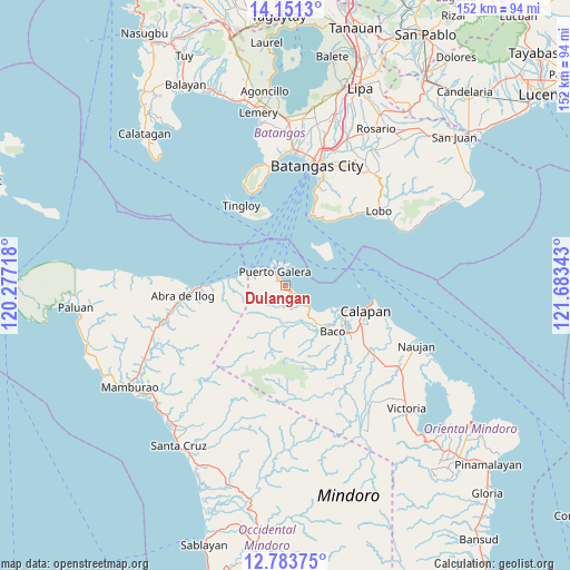 Dulangan on map