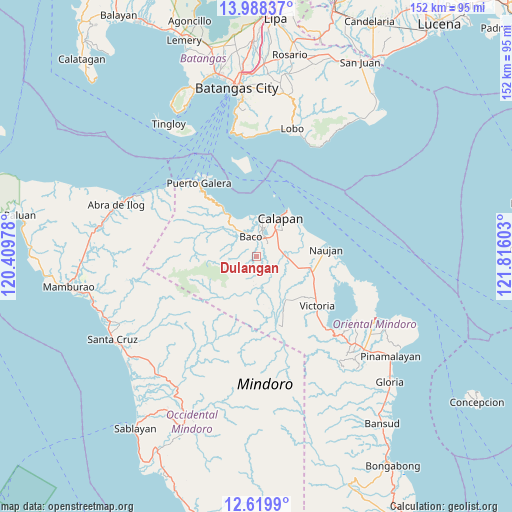 Dulangan on map