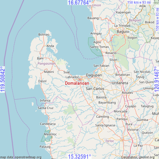 Domalanoan on map