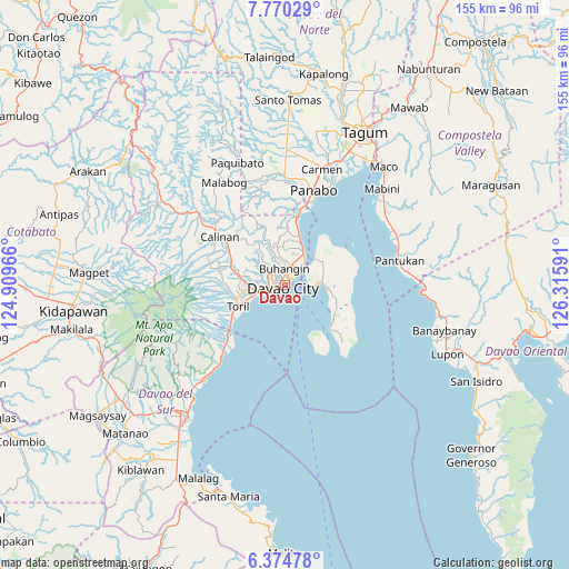 Davao on map