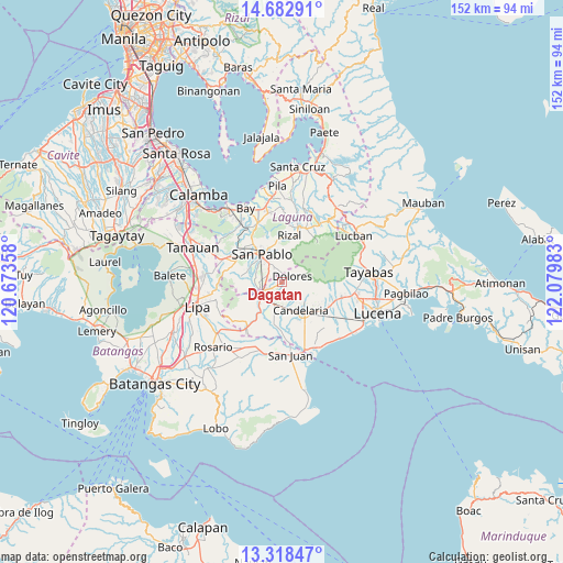 Dagatan on map