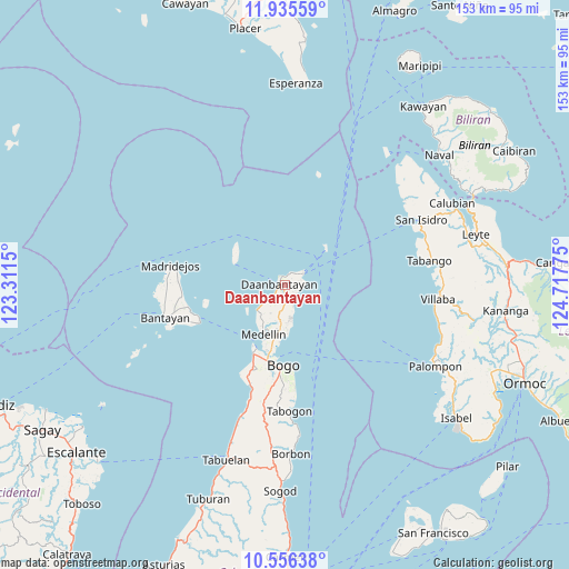 Daanbantayan on map