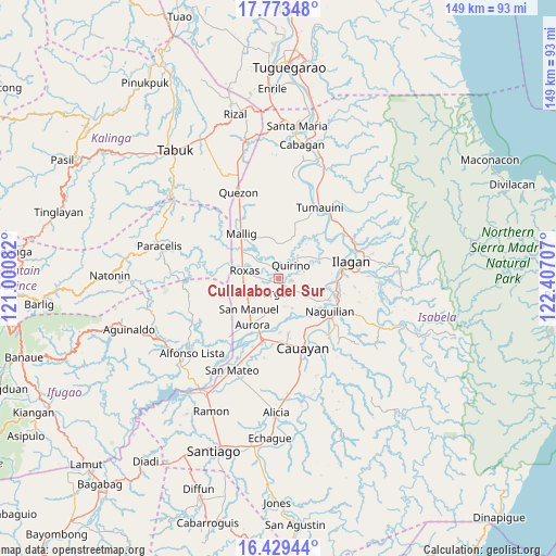 Cullalabo del Sur on map