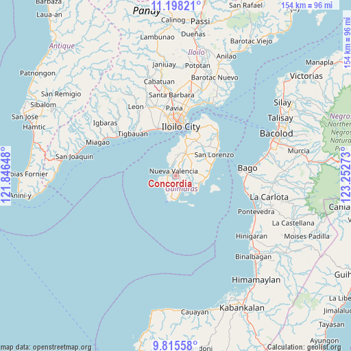 Concordia on map