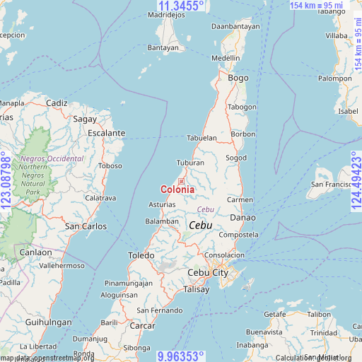 Colonia on map