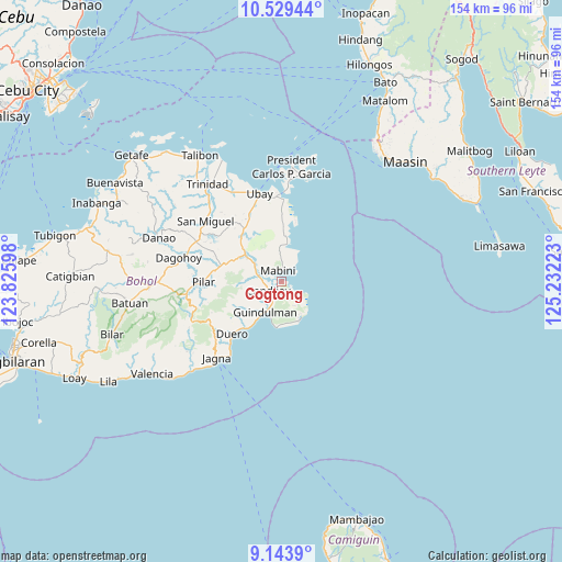 Cogtong on map