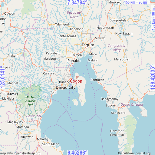 Cogon on map