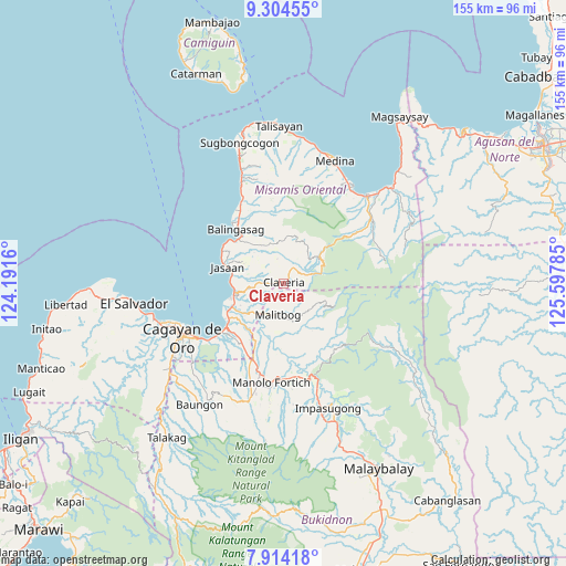 Claveria on map