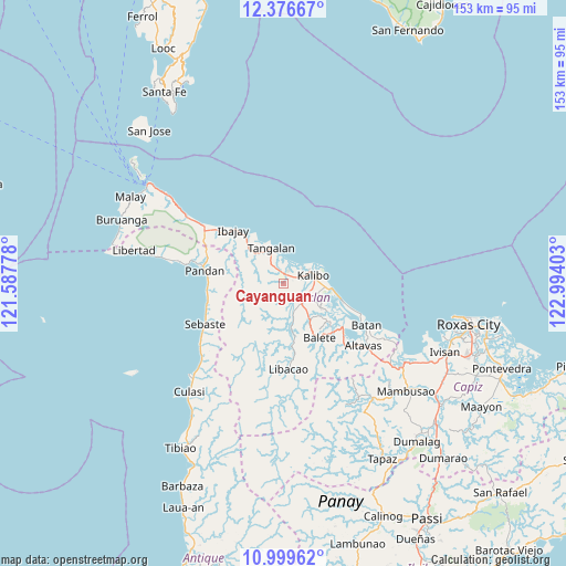 Cayanguan on map