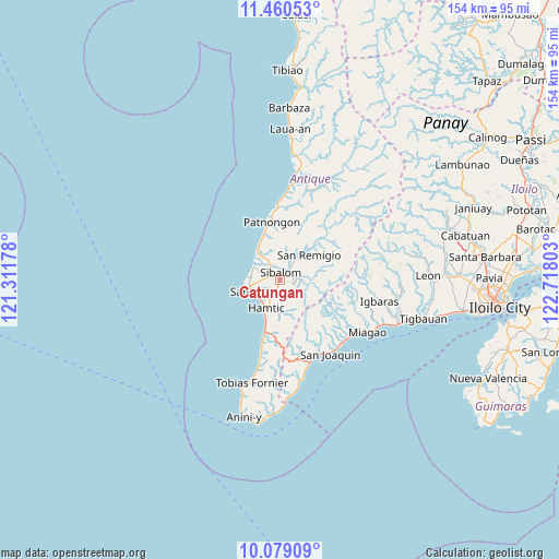 Catungan on map