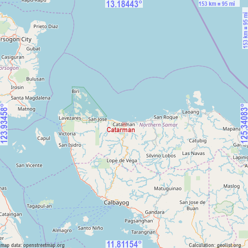 Catarman on map