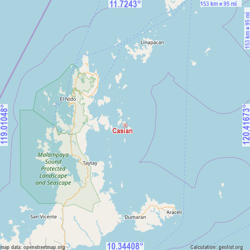 Casian on map