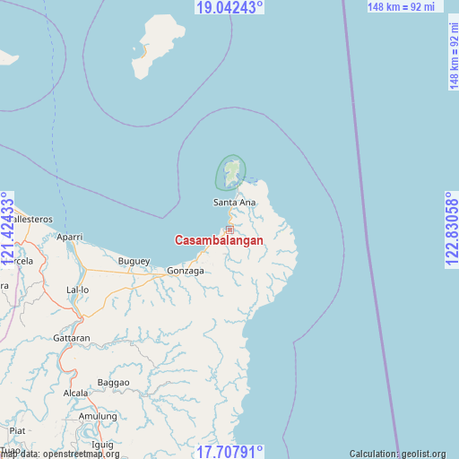 Casambalangan on map