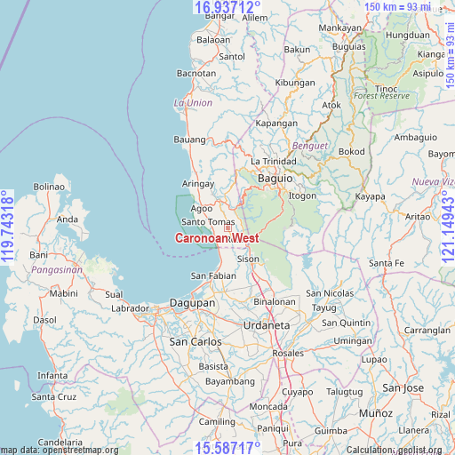 Caronoan West on map