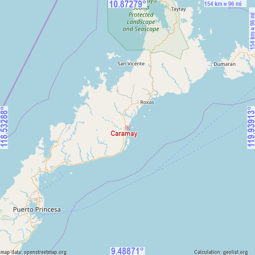 Caramay on map