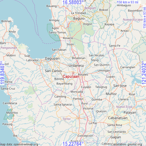 Capulaan on map