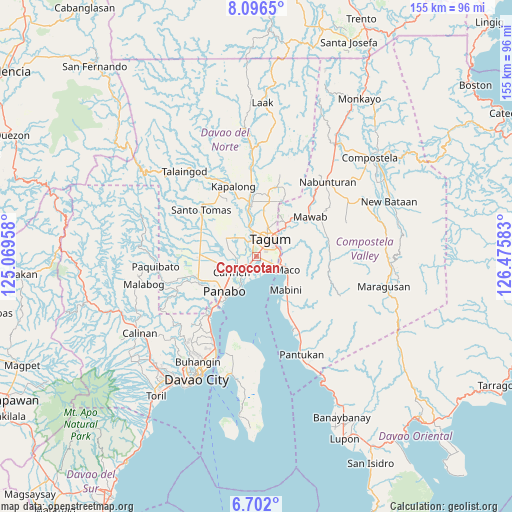 Corocotan on map