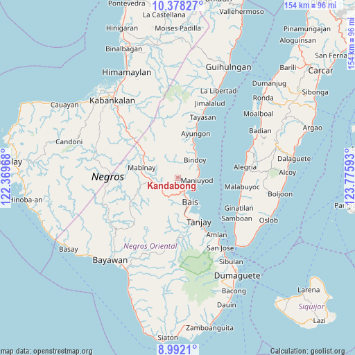 Kandabong on map