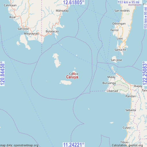 Caluya on map