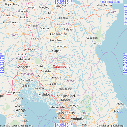 Calumpang on map