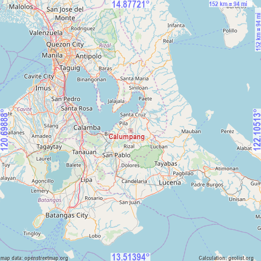 Calumpang on map